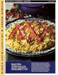 McCall's Cooking School Recipe Card: Pasta, Rice 4 - Linguine Carbonara  (Replacement McCall's Recipage or Recipe Card For 3-Ring Binders)