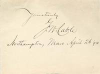 Signature Of Creole Author George Washington Cable