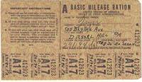 GASOLINE RATION COUPONS: