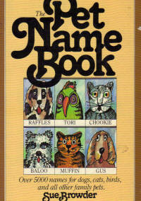 The Pet Name Book The Pet Name Book