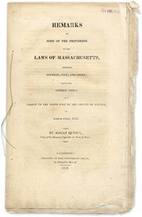 Remarks on Some of the Provisions of the Laws of Massachusetts,