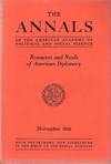 The Annals of the American Academy of Political and Social Science - Resources and Needs of American Diplomacy - November 1968 - Volume 380