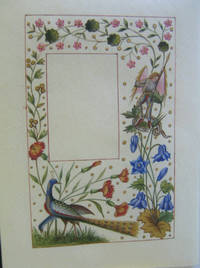 Anonymous Uncompleted Vellum Manscript Leaves with Watercolor Illumination Highlighted in Gold