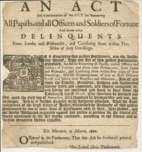 An Act for Continuation of the Act for Removing All Papists, and all Officers and Soldiers of Fortune and divers other Delinquents from London and Westminster