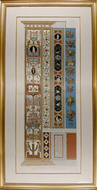 Decorative pilaster with fruit, flowers, and tendrils