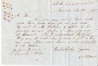 AUTOGRAPH LETTER (ALS) FROM CONCORD [NEW HAMPSHIRE], 30 MARCH 1857, RE HORSEHIDES TO BE SENT TO VERMONT