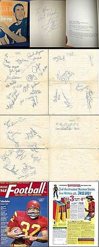 Calling Life's Signals + 42 player & coach signatures 1968 Shriner  East West Game + 1968 Street & Smith's Official Yearbook