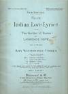 FOUR INDIAN LOVE LYRICS FROM "THE GARDEN OF KAMA":