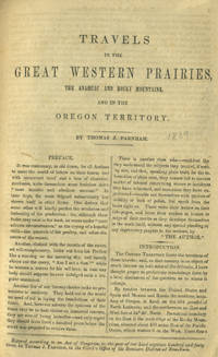 Travels in the Great Western Prairies
