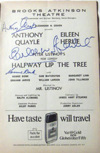 Signed Brooks Atkinson Theatre Stagebill (Program); Peter Ustinov's Comedy "Halfway Up the Tree."