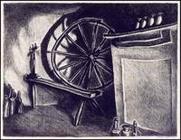 SPINNING WHEEL LITHOGRAPH