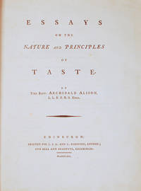 Essays on the nature and principles of taste