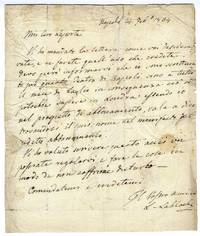 Autograph letter signed " L. Lablache" to the French actor and impresario Laporte