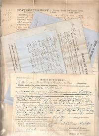 GROUP OF 72 HANDWRITTEN RECEIPTS, MIDDLETOWN, RUTLAND COUNTY, VERMONT, 1841-1859: GROUP OF 72 HANDWRITTEN RECEIPTS, MIDDLETOWN, RUTLAND COUNTY, VERMONT, 1841-1859: