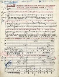 Autograph musical manuscript being part of his incidental music to the comedy "La femme barbe," first performed in 1938