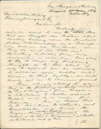 He proposes merging the Erie & Niagara Railway with the Great Western.  Autograph retained copy of a letter, signed