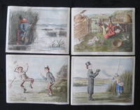 COMIC BRITISH VICTORIAN WATER-COLOR DRAWINGS OF SPORTING SCENES