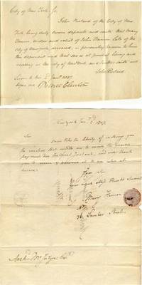 Dewitt Clinton Signs Document, Attesting That New York Woman Qualifies for Pension