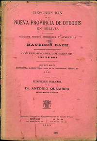 Descripcion de la Nueva Provincia de Otuquis en Bolivia