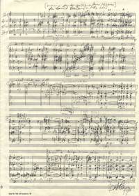 Nomina sung consequentia rerum for chamber choir (SATB). Autograph musical manuscript full score. Signed and dated by the composer November 3, [20]10 at conclusion