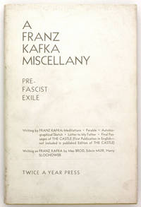 A Franz Kafka Miscellany: Pre-Fascist Exile