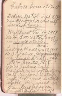 POCKET NOTEBOOK: 63 PAGES OF HANDWRITTEN ENTRIES RE PIGS, COWS AND HORSES--THEIR NAMES, BIRTH & DEATH DATES, TO WHOM SOLD, &c POCKET NOTEBOOK: 63 PAGES OF HANDWRITTEN ENTRIES RE PIGS, COWS AND HORSES--THEIR NAMES, BIRTH & DEATH DATES, TO WHOM SOLD, &c