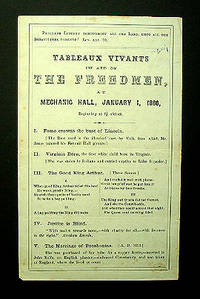 TABLEAUX VIVANTS IN AID OF THE FREEDMEN AT MECHANIC HALL, JANUARY 1, 1866