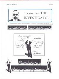 G.J. Rowell's The Investigator (June 95 # 13 G.J. Rowell's The Investigator (June 95 # 13
