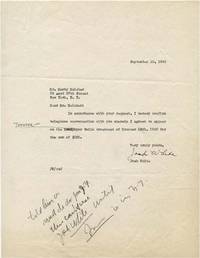 Scarce Josh White Signed Letter, Agreeing to Appear on Radio Broadcast