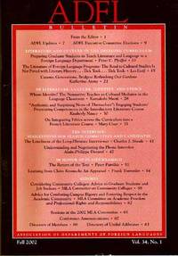 ADFL (Association of Departments of Foreign Languages) Bulletin (Fall 2002), Vol. 34, No. 1 ADFL (Association of Departments of Foreign Languages) Bulletin (Fall 2002), Vol. 34, No. 1