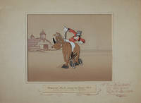 Animation Cel, "How to Ride a Horse",  from THE RELUCTANT DRAGON, depicting Goofy trying to goad his stubborn horse into action