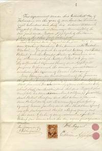 An 1866 Agreement for Funding the Invention and Patent of the Pendulum Washer, New Design for Washing Machine
