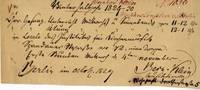 Autograph document signed "Bern. Klein"