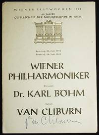 Van Cliburn Autograph--program from 1962 Beethoven Piano Concerto No. 5 Performance with Vienna Philharmonic