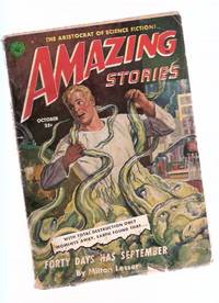 Amazing Stories Science Fiction Pulp Magazine, Volume 25, # 10, October 1951 ( Forty Days Has September; Perfect Hideout; Old Spacemen never Die; Death's Derelict; Cube Sinister ) Amazing Stories Science Fiction Pulp Magazine, Volume 25, # 10, October 1951 ( Forty Days Has September; Perfect Hideout; Old Spacemen never Die; Death's Derelict; Cube Sinister )