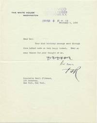 President Roosevelt Writes To His Friend And Law Partner Basil O’Connor