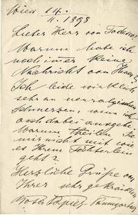 Autograph letter signed to Herr von Todeseo