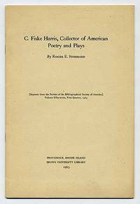 C. Fiske Harris, Collector of American Poetry and Plays
