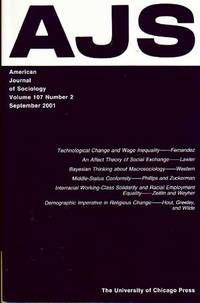 AJS (A. J. S.):  American Journal of Sociology, Volume 107, No. 2  (September 2001)
