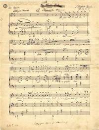 A Summer Day for voice and piano. Op. 12 No. 1. Autograph musical manuscript signed
