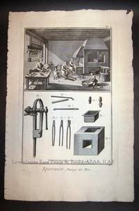 Pl. l. Eperonnier, Etamage des Mors (Spur Maker)  Encyclop&eacute;die ou Dictionnaire Raisonn&eacute; des Sciences, des Arts et des M&eacute;tiers