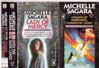 The Sundered:  Into the Dark Lands;  Children of the Blood; Lady of Mercy;  Chains of Darkness, Chains of Light: volume 1, 2, 3, 4 ( Books - 1st 2nd, 3rd, 4th ) of The Sundered ---Signed By Sagara