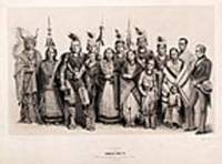 G.H.C. Melody et les Indiens Ioways. Comme ils ont &eacute;t&eacute; present&eacute;s &agrave; S.M. Louis Philippe, le 21 Avril, 1845