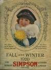 Fall and Winter 1920 Catalogue for the Robert Simpson Eastern Limited Halifax (catalog)