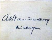 Small card signed by Arthur H. Vandenburg