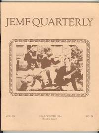 JEMF Quarterly [John Edwards Memorial Foundation], Vol. XX, Fall/Winter  1984 (Double Issue), No. 74