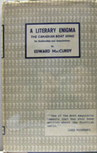 Literary enigma, A. The Canandian boat song: its authorship and associations