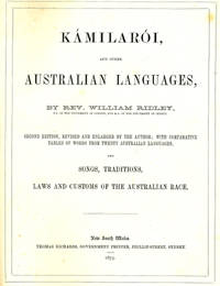 Kamilaroi and Other Australian Languages