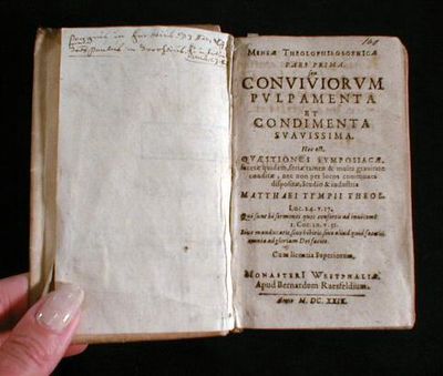 Image for Conviviorum Pulpamenta et Condimenta Suavissima; and Alcedonia Studiosorum. Mensae Theolophilosophica, Pars Prima and Par Altera.