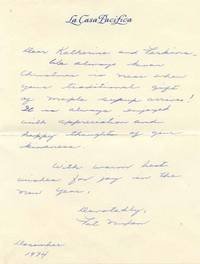 Pat Nixon Handwrites A Letter Just After Leaving The White House